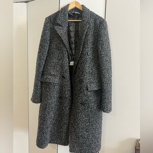 KARL LAGERFIELD Men’s Boucle Double Breasted Coat